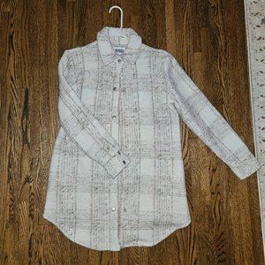Wool Mid Length Button Down Coat